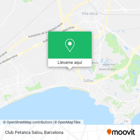 Mapa Club Petanca Salou