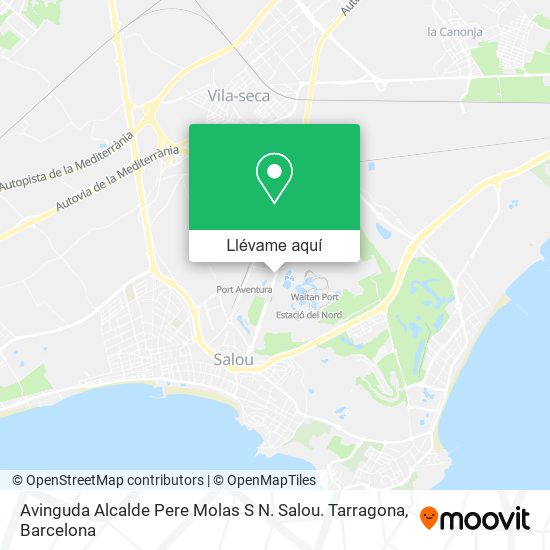 Mapa Avinguda Alcalde Pere Molas S N. Salou. Tarragona