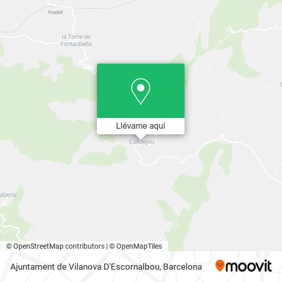 Mapa Ajuntament de Vilanova D'Escornalbou