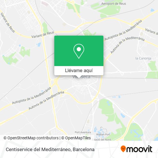 Mapa Centiservice del Mediterráneo