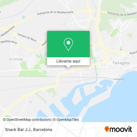 Mapa Snack Bar J.J.