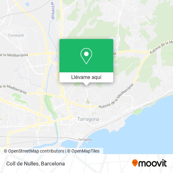 Mapa Coll de Nulles