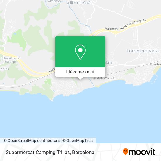 Mapa Supermercat Camping Trillas