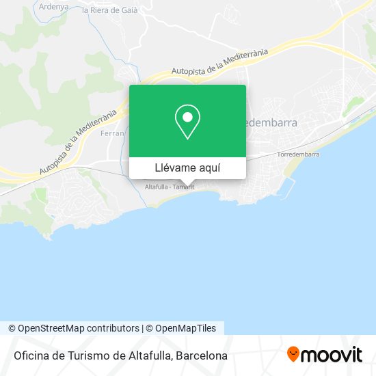Mapa Oficina de Turismo de Altafulla