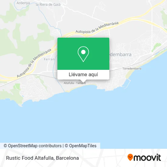 Mapa Rustic Food Altafulla