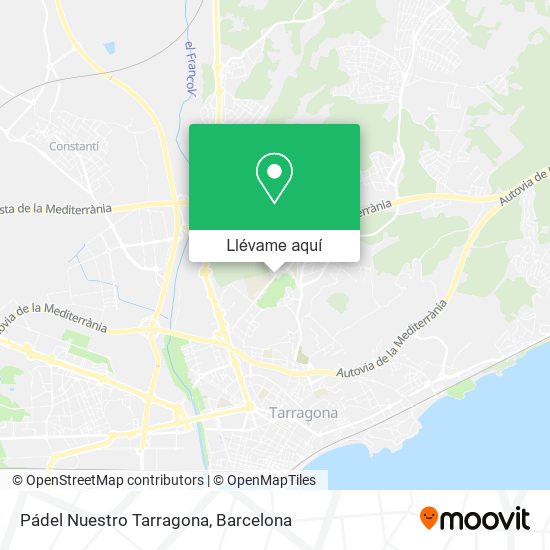 Mapa Pádel Nuestro Tarragona