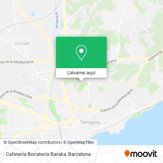 Mapa Cafetería Bocatería Baraka