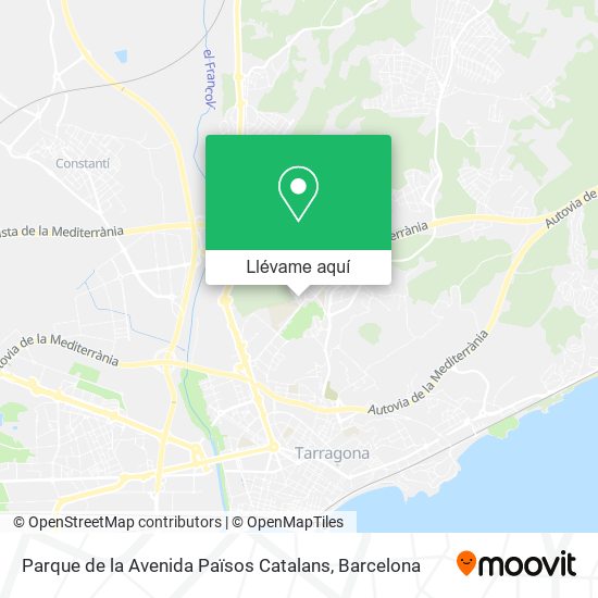 Mapa Parque de la Avenida Països Catalans