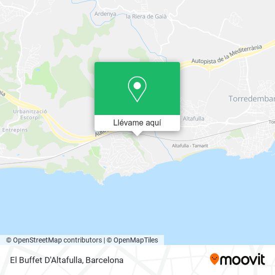 Mapa El Buffet D'Altafulla