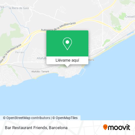 Mapa Bar Restaurant Friends