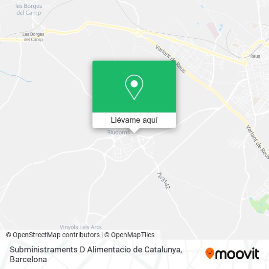 Mapa Subministraments D Alimentacio de Catalunya