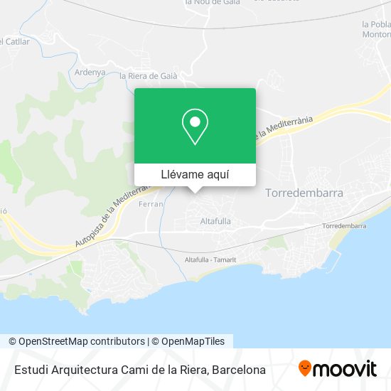 Mapa Estudi Arquitectura Cami de la Riera