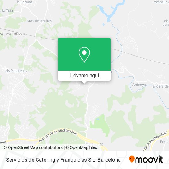 Mapa Servicios de Catering y Franquicias S L