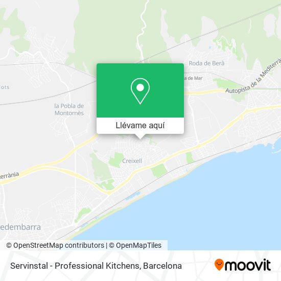 Mapa Servinstal - Professional Kitchens