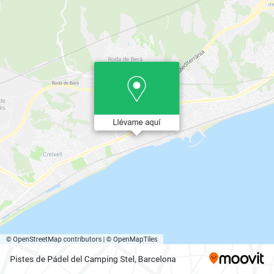 Mapa Pistes de Pádel del Camping Stel