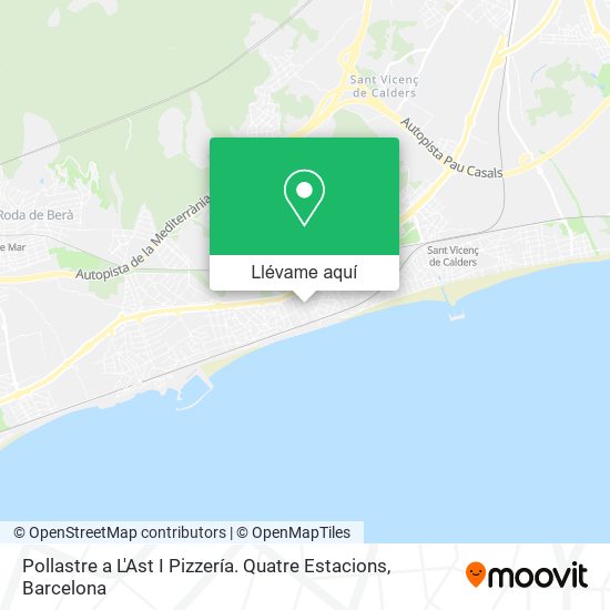 Mapa Pollastre a L'Ast I Pizzería. Quatre Estacions