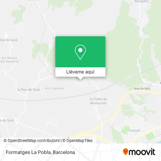 Mapa Formatges La Pobla