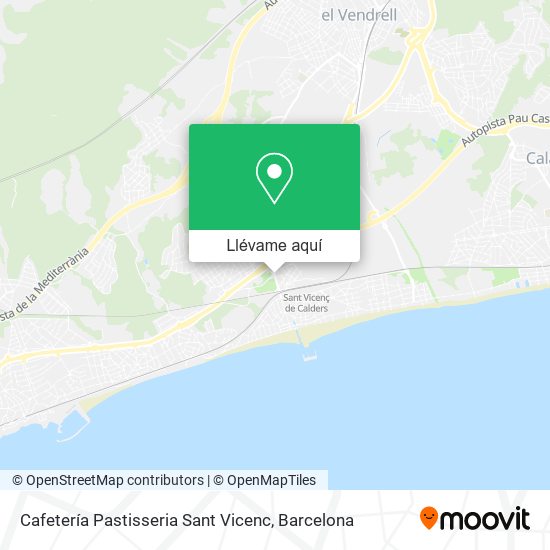 Mapa Cafetería Pastisseria Sant Vicenc