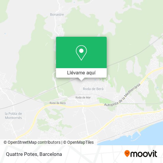 Mapa Quattre Potes