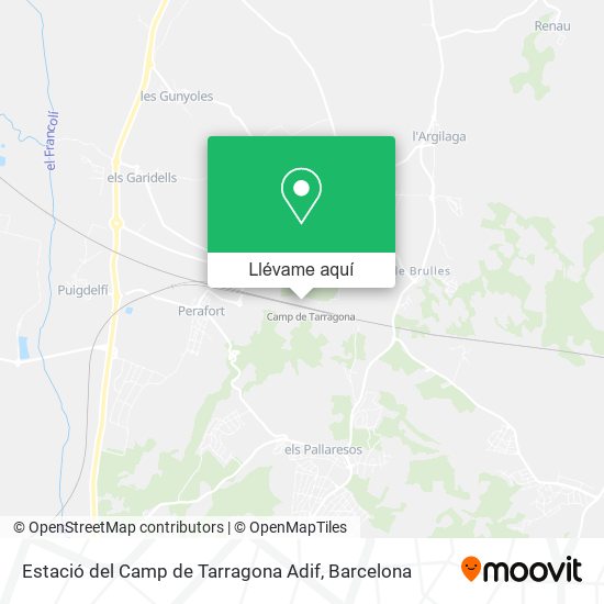 Mapa Estació del Camp de Tarragona Adif