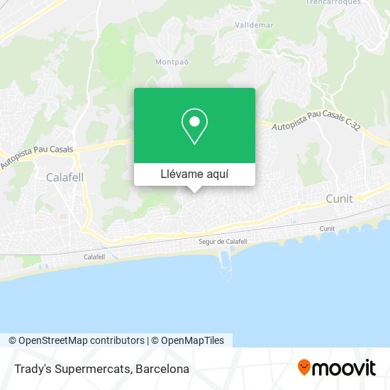 Mapa Trady's Supermercats