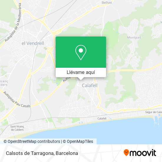 Mapa Calsots de Tarragona
