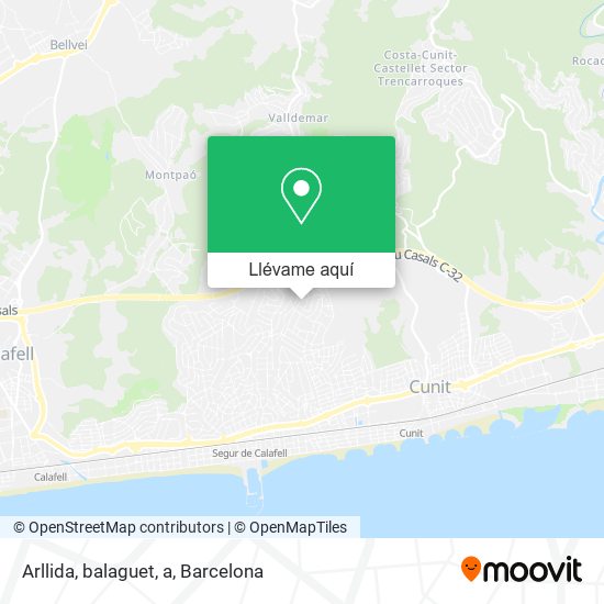 Mapa Arllida, balaguet, a