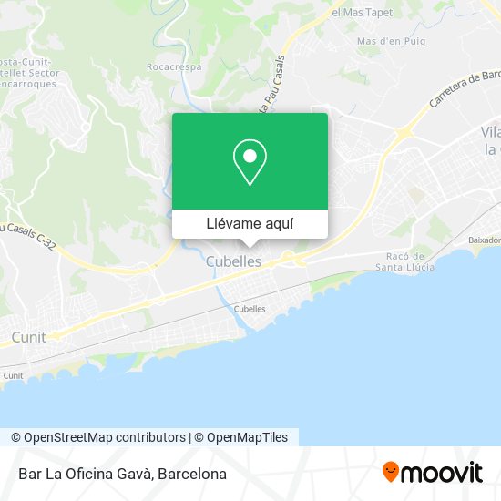 Mapa Bar La Oficina Gavà