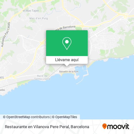 Mapa Restaurante en Vilanova Pere Peral