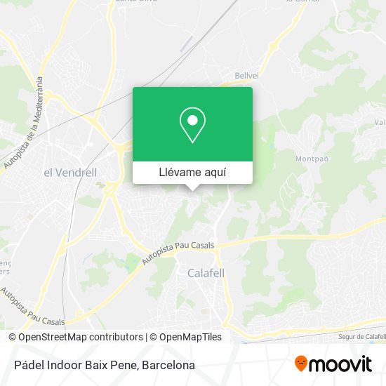 Mapa Pádel Indoor Baix Pene