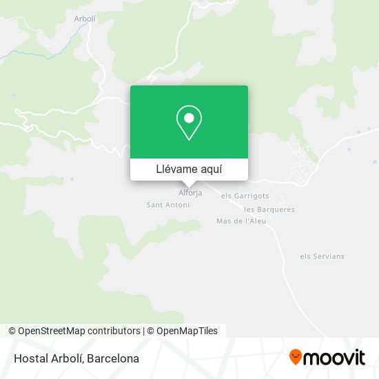 Mapa Hostal Arbolí