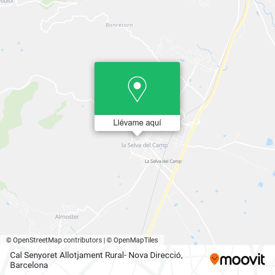 Mapa Cal Senyoret Allotjament Rural- Nova Direcció