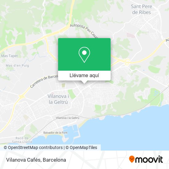 Mapa Vilanova Cafés