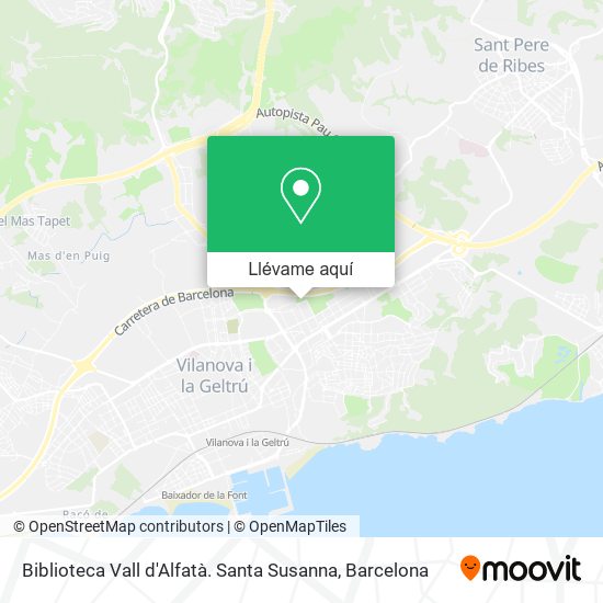 Mapa Biblioteca Vall d'Alfatà. Santa Susanna