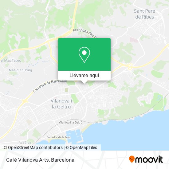 Mapa Cafè Vilanova Arts