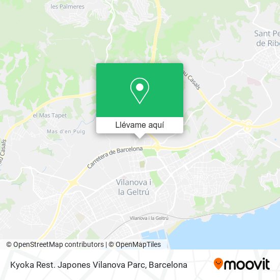 Mapa Kyoka Rest. Japones Vilanova Parc