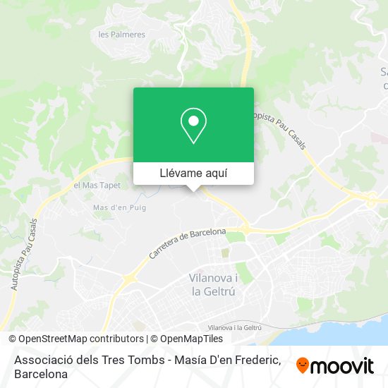 Mapa Associació dels Tres Tombs - Masía D'en Frederic
