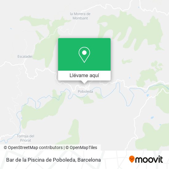 Mapa Bar de la Piscina de Poboleda