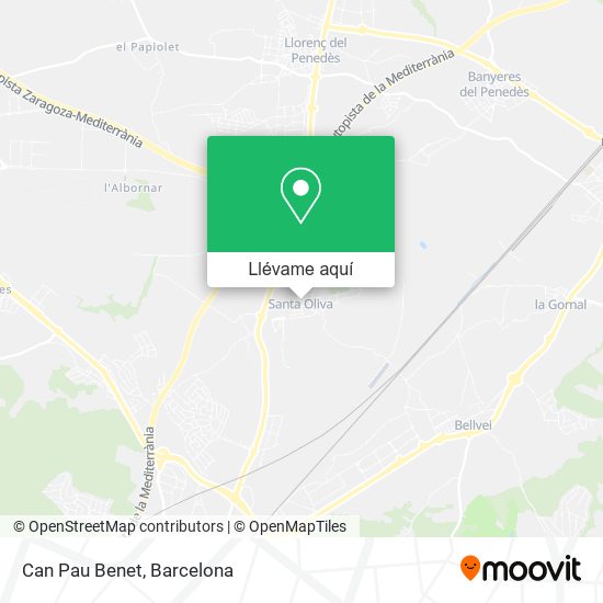 Mapa Can Pau Benet
