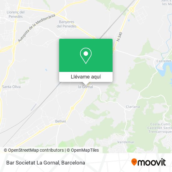 Mapa Bar Societat La Gornal