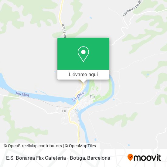 Mapa E.S. Bonarea Flix Cafetería - Botiga