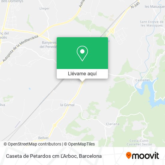 Mapa Caseta de Petardos cm L'Arboc