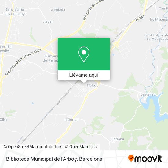 Mapa Biblioteca Municipal de l'Arboç