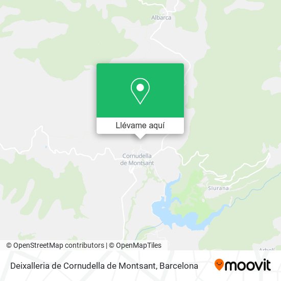Mapa Deixalleria de Cornudella de Montsant