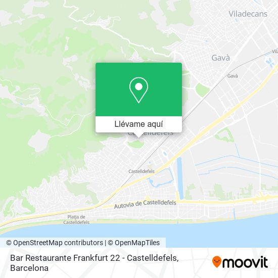 Mapa Bar Restaurante Frankfurt 22 - Castelldefels