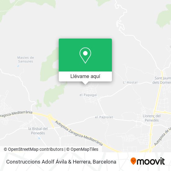 Mapa Construccions Adolf Ávila & Herrera