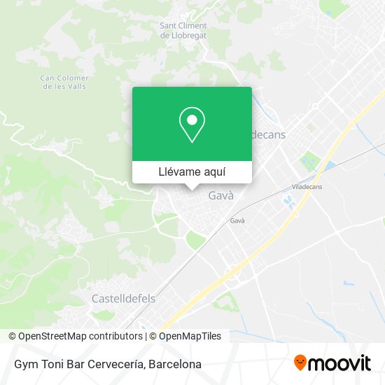 Mapa Gym Toni Bar Cervecería