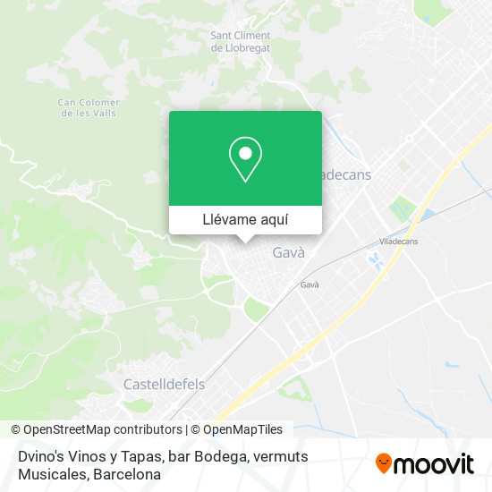 Mapa Dvino's Vinos y Tapas, bar Bodega, vermuts Musicales