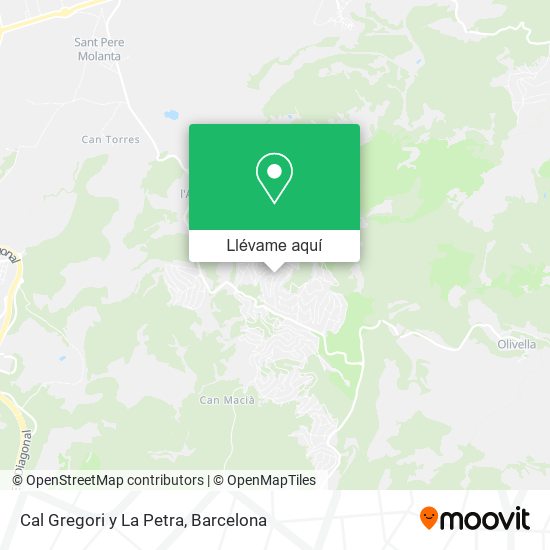 Mapa Cal Gregori y La Petra