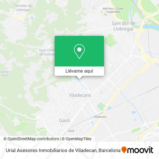 Mapa Urial Asesores Inmobiliarios de Viladecan